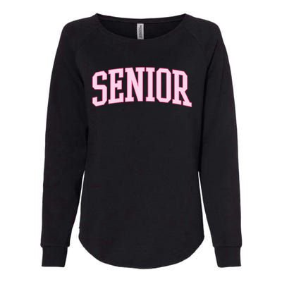 Senior Pink Retro Graduation Womens California Wash Sweatshirt