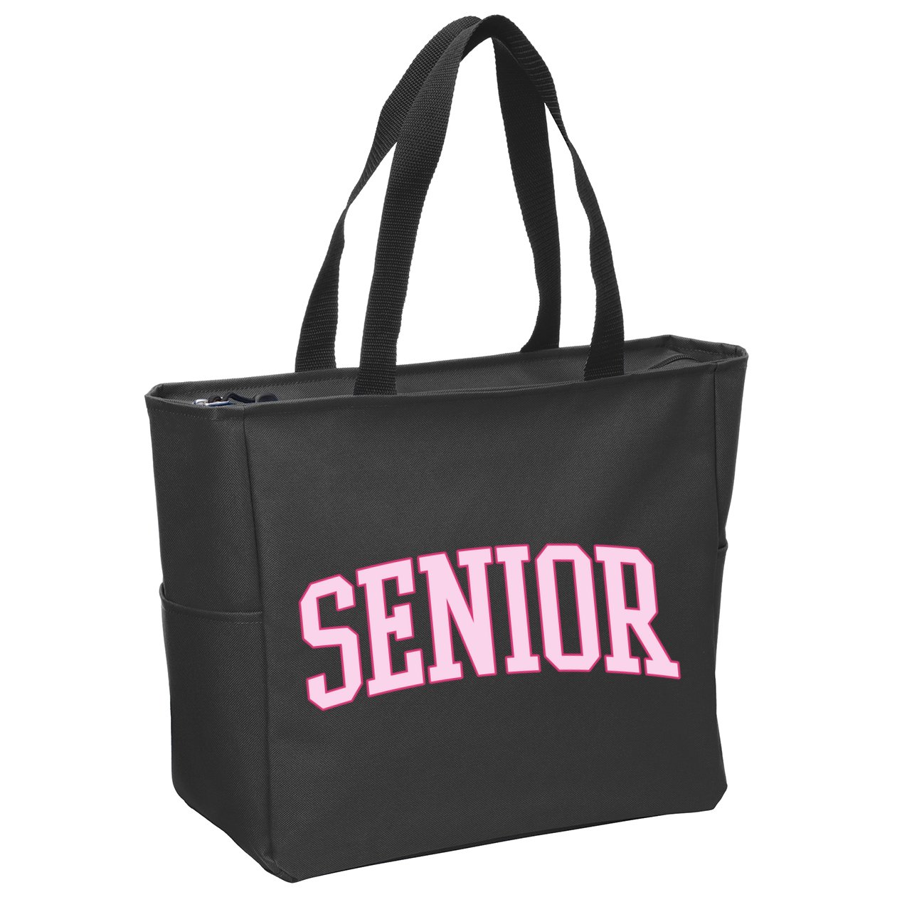 Senior Pink Retro Graduation Zip Tote Bag