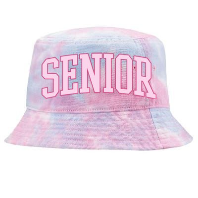 Senior Pink Retro Graduation Tie-Dyed Bucket Hat