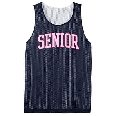 Senior Pink Retro Graduation Mesh Reversible Basketball Jersey Tank