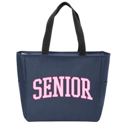 Senior Pink Retro Graduation Zip Tote Bag