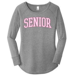 Senior Pink Retro Graduation Women's Perfect Tri Tunic Long Sleeve Shirt