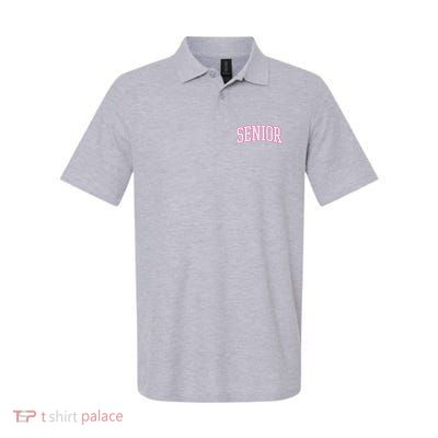 Senior Pink Retro Graduation Polo