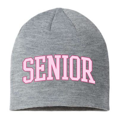 Senior Pink Retro Graduation Sustainable Beanie