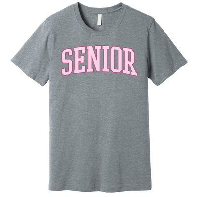 Senior Pink Retro Graduation Premium T-Shirt