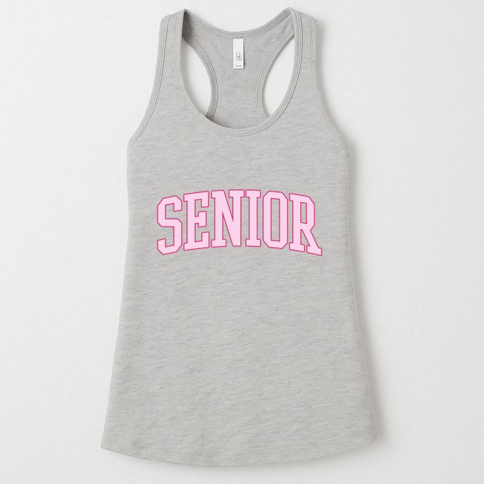 Senior Pink Retro Graduation Womens Tank Top