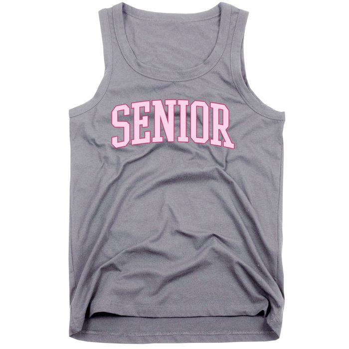 Senior Pink Retro Graduation Tank Top