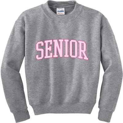 Senior Pink Retro Graduation Kids Sweatshirt