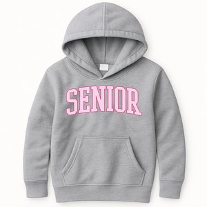 Senior Pink Retro Graduation Kids Hoodie