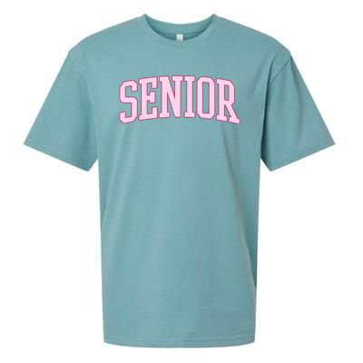 Senior Pink Retro Graduation Sueded Cloud Jersey T-Shirt