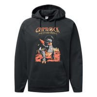 Space Pulp Robot Dinosaur Hero Performance Fleece Hoodie