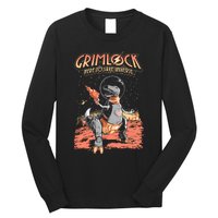 Space Pulp Robot Dinosaur Hero Long Sleeve Shirt