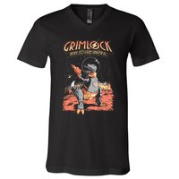 Space Pulp Robot Dinosaur Hero V-Neck T-Shirt