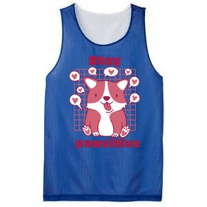 Stay Pawsitive Retro Awesome Cute Dog Lover Present Great Gift Mesh Reversible Basketball Jersey Tank