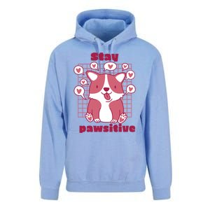 Stay Pawsitive Retro Awesome Cute Dog Lover Present Great Gift Unisex Surf Hoodie