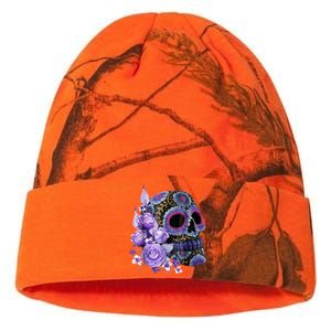 Sugar Purple Rose Skull Floral Kati Licensed 12" Camo Beanie