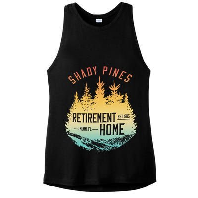 Shady Pines Retirement Est.1985 Miami Fl Home Apparel Ladies PosiCharge Tri-Blend Wicking Tank