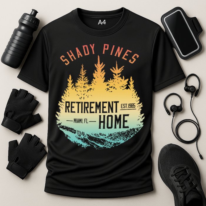 Shady Pines Retirement Est.1985 Miami Fl Home Apparel Cooling Performance Crew T-Shirt