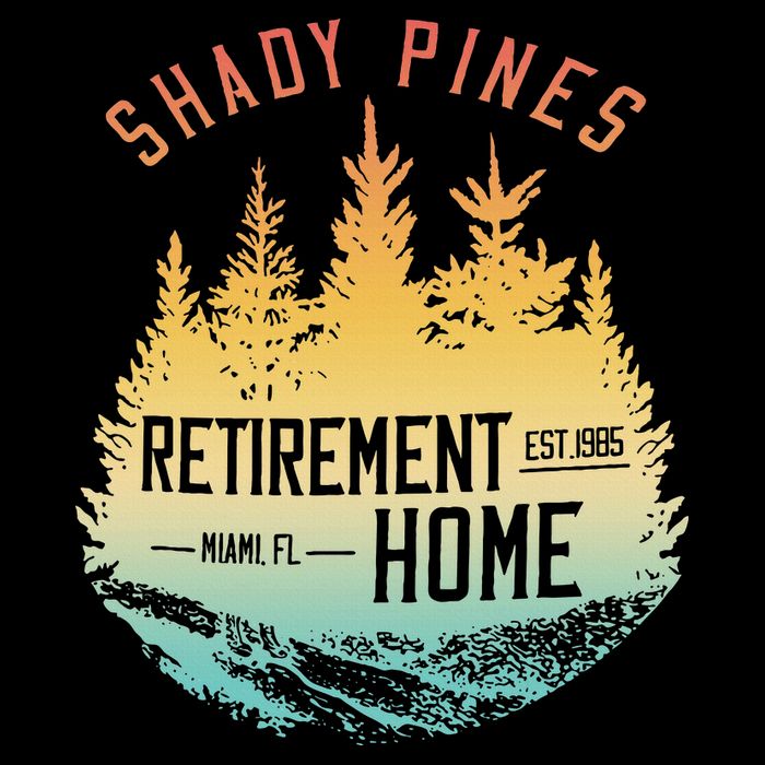 Shady Pines Retirement Est.1985 Miami Fl Home Apparel Drawstring Bag