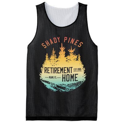 Shady Pines Retirement Est.1985 Miami Fl Home Apparel Mesh Reversible Basketball Jersey Tank