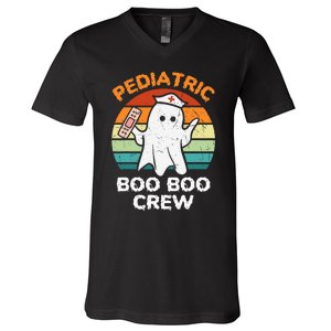 Spooky Pediatric RN Nurse Crew for Halloween V-Neck T-Shirt