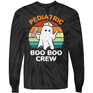 Spooky Pediatric RN Nurse Crew for Halloween Tie-Dye Long Sleeve Shirt