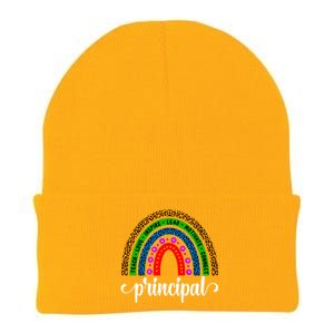 School Principal Rainbow Principal Week Funny Gift Knit Cap Winter Beanie