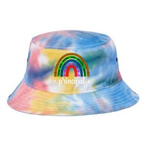 School Principal Rainbow Principal Week Funny Gift Tie Dye Newport Bucket Hat