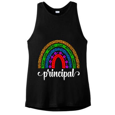School Principal Rainbow Principal Week Funny Gift Ladies PosiCharge Tri-Blend Wicking Tank