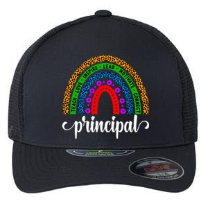 School Principal Rainbow Principal Week Funny Gift Flexfit Unipanel Trucker Cap