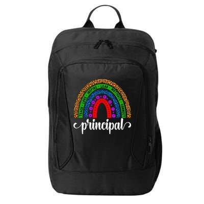 School Principal Rainbow Principal Week Funny Gift City Backpack