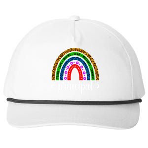 School Principal Rainbow Principal Week Funny Gift Snapback Five-Panel Rope Hat