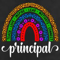 School Principal Rainbow Principal Week Funny Gift Adult Drive Performance Visor