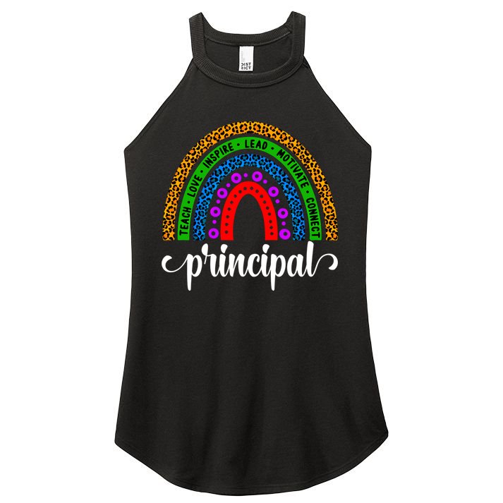 School Principal Rainbow Principal Week Funny Gift Women's Perfect Tri Rocker Tank