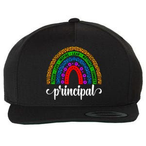 School Principal Rainbow Principal Week Funny Gift Wool Snapback Cap