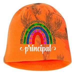 School Principal Rainbow Principal Week Funny Gift Kati - Camo Knit Beanie