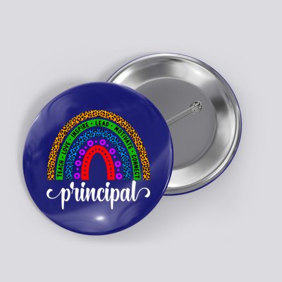 School Principal Rainbow Principal Week Funny Gift Button