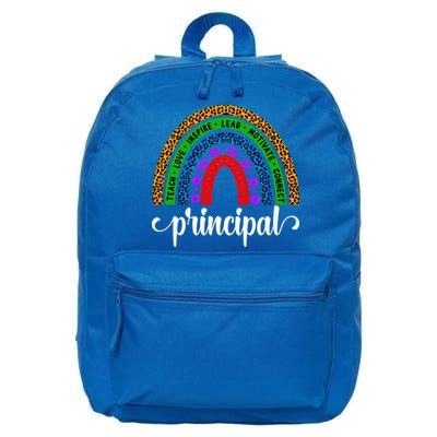 School Principal Rainbow Principal Week Funny Gift 16 in Basic Backpack