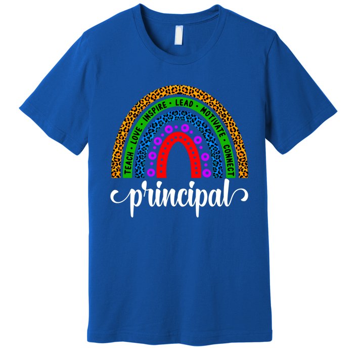 School Principal Rainbow Principal Week Funny Gift Premium T-Shirt