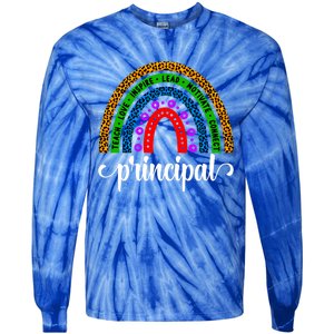 School Principal Rainbow Principal Week Funny Gift Tie-Dye Long Sleeve Shirt