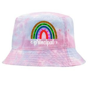 School Principal Rainbow Principal Week Funny Gift Tie-Dyed Bucket Hat