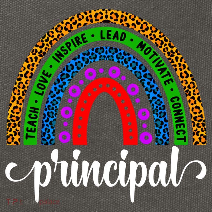 School Principal Rainbow Principal Week Funny Gift Cotton Canvas Backpack