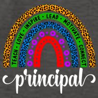 School Principal Rainbow Principal Week Funny Gift Vector Backpack