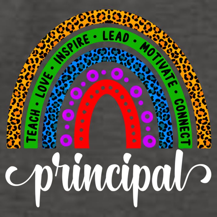 School Principal Rainbow Principal Week Funny Gift Vector Backpack