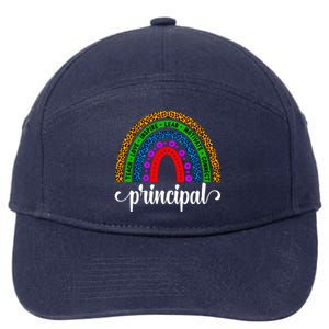 School Principal Rainbow Principal Week Funny Gift 7-Panel Snapback Hat