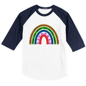 School Principal Rainbow Principal Week Funny Gift Baseball Sleeve Shirt