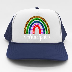 School Principal Rainbow Principal Week Funny Gift Trucker Hat