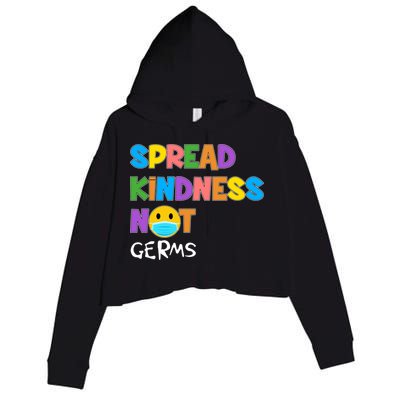 Spread Kindness Not Germs Crop Fleece Hoodie