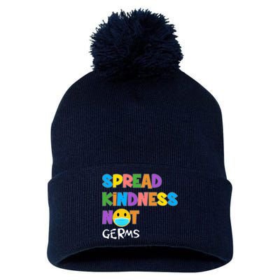 Spread Kindness Not Germs Pom Pom 12in Knit Beanie