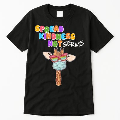 Spread Kindness Not Germs Masked Giraffe Tall T-Shirt